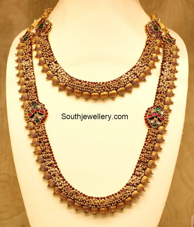Antique Gold Necklace Sets Designs