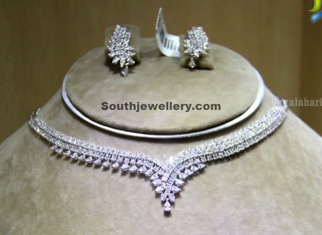 Simple Diamond Necklace Sets