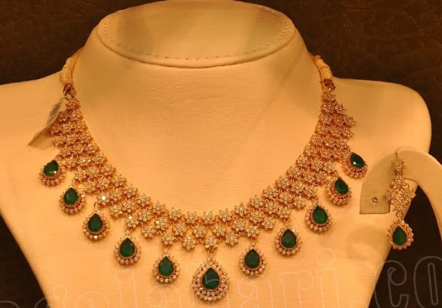 Diamond Necklace by Malabar Gold and Diamonds - Jewellery Designs