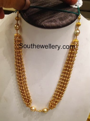 Gold balls necklace