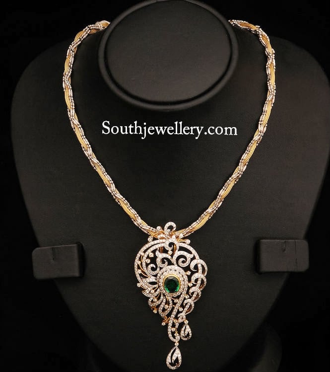 Diamond Pendant with Center Changeable 