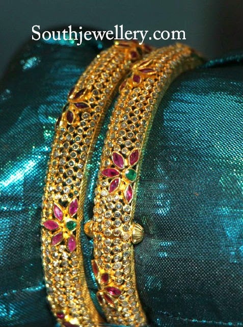 Uncut Diamond Bangles - Indian Jewellery Designs