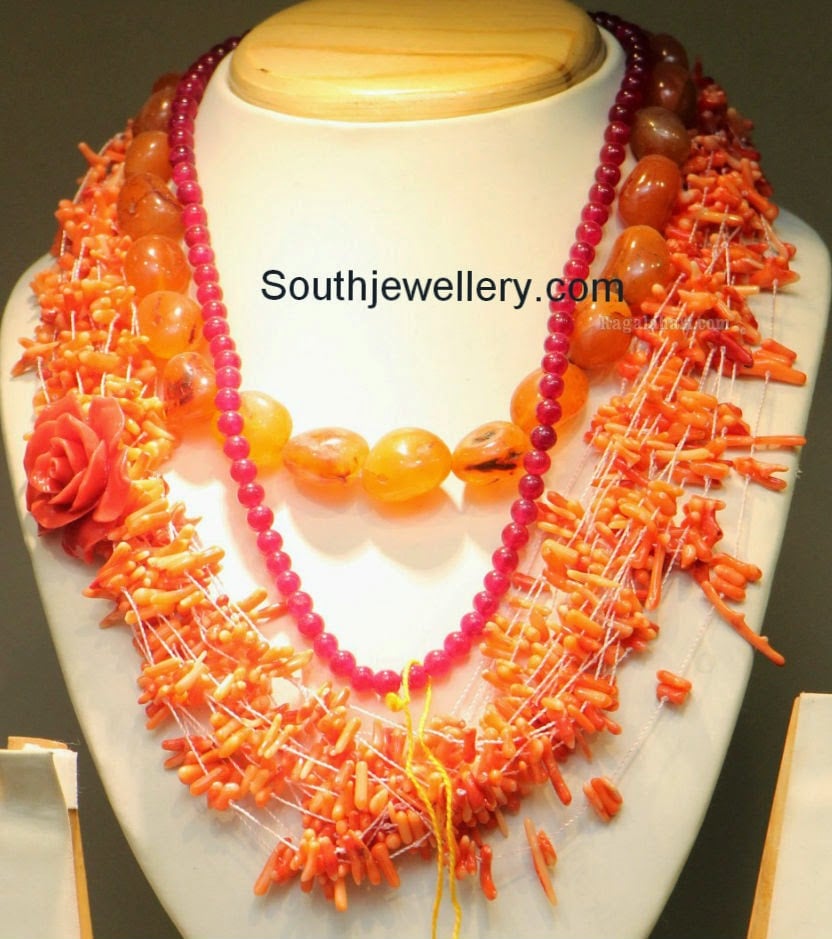 Lot - Southeast Asian Treated Branch Coral Necklace with Cabochon Mounted  Sterling Silver Pendant Overall length: 20 in. (x 50.80 cm.)