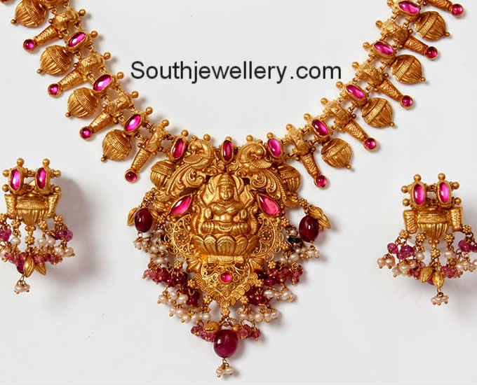 lakshmi temple jewellery necklace