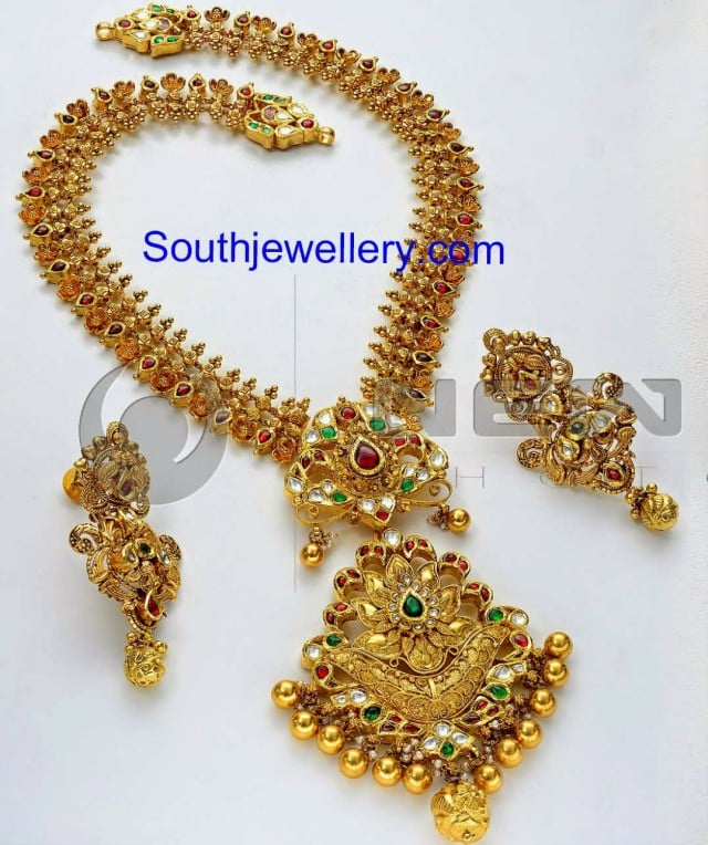 Antique Gold Bridal Jewellery Set Indian Jewellery Designs