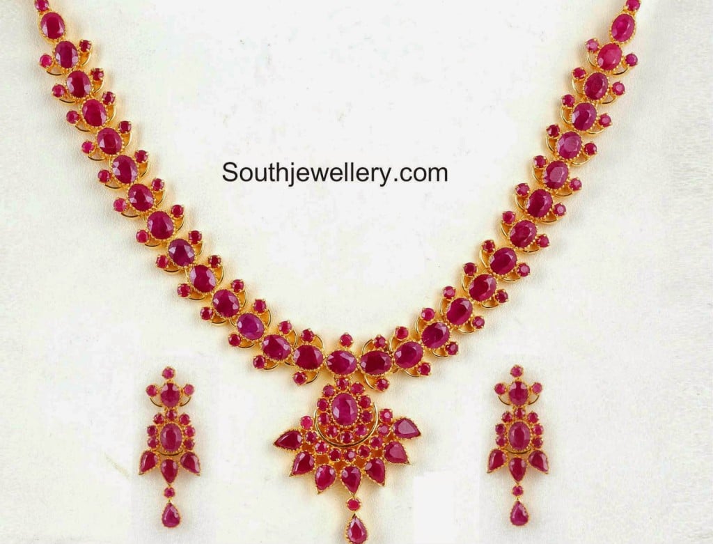 July Ruby Birthstone with Yellow Gold and Diamond Necklace – Meira T  Boutique