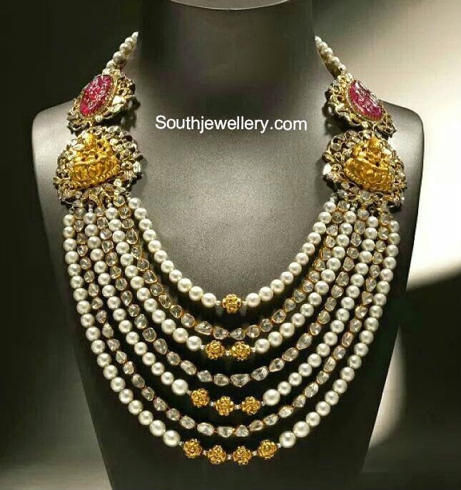 rani haar designs in pearl
