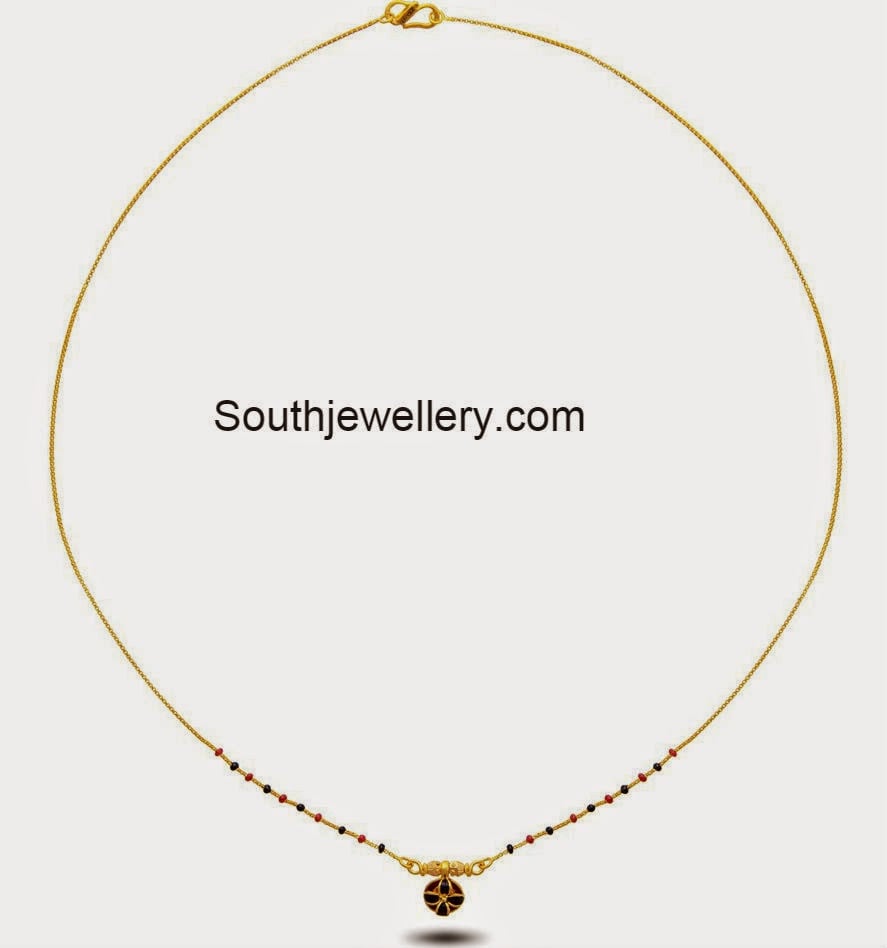 Light Weight Short Mangalsutra Chains Indian Jewellery Designs