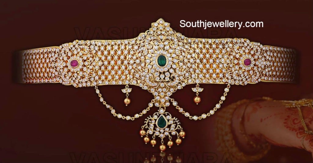 Stunning Diamond Vaddanam Indian Jewellery Designs
