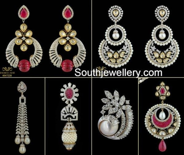 Stunning Diamond Earrings Collection Indian Jewellery Designs