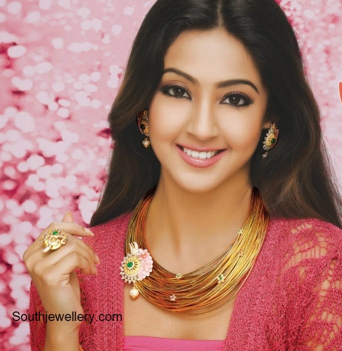 Trendy Multi Chain Gold Necklace Indian Jewellery Designs