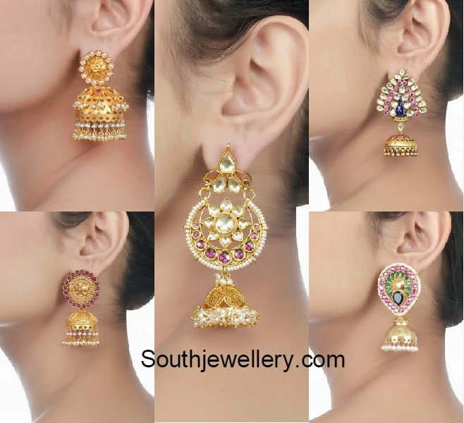 amrapali gold jhumkas