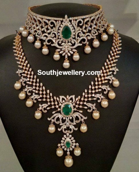 diamond_necklace_and_haram_set_for_brides