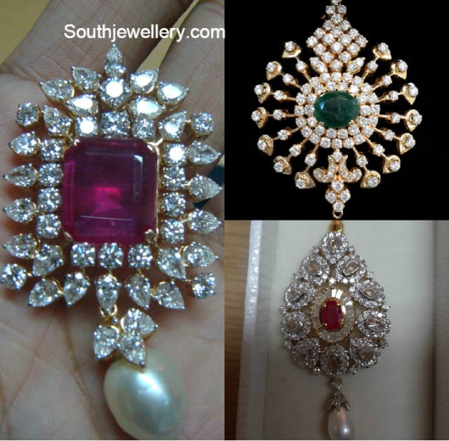 Diamond Pendants Indian Jewellery Designs