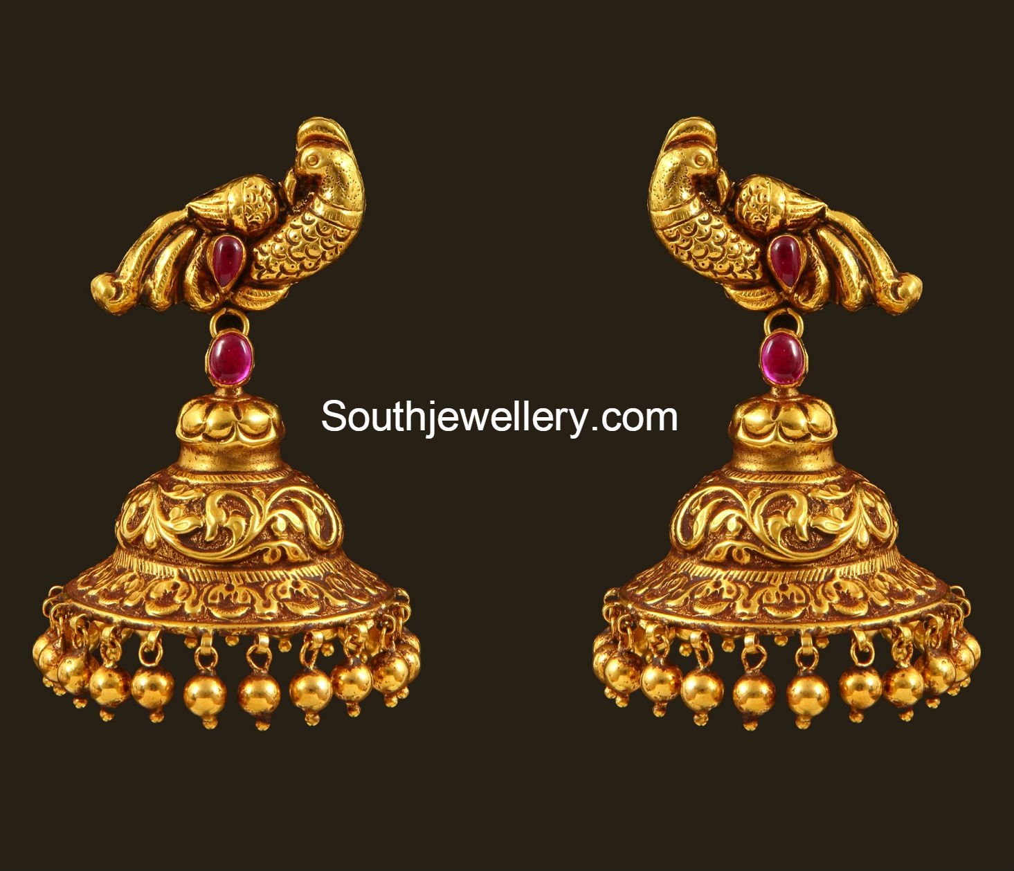 Antique Gold Jhumkas Latest Jewelry Designs Page 3 Of Antique Pea Jhumkas
