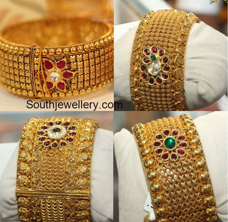 Showroom of Broad bracelet with baguette in the centre with rectangular  design | Jewelxy - 169428