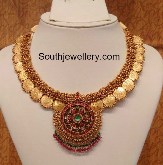 Lakshmi Kasu Necklace Indian Jewellery Designs