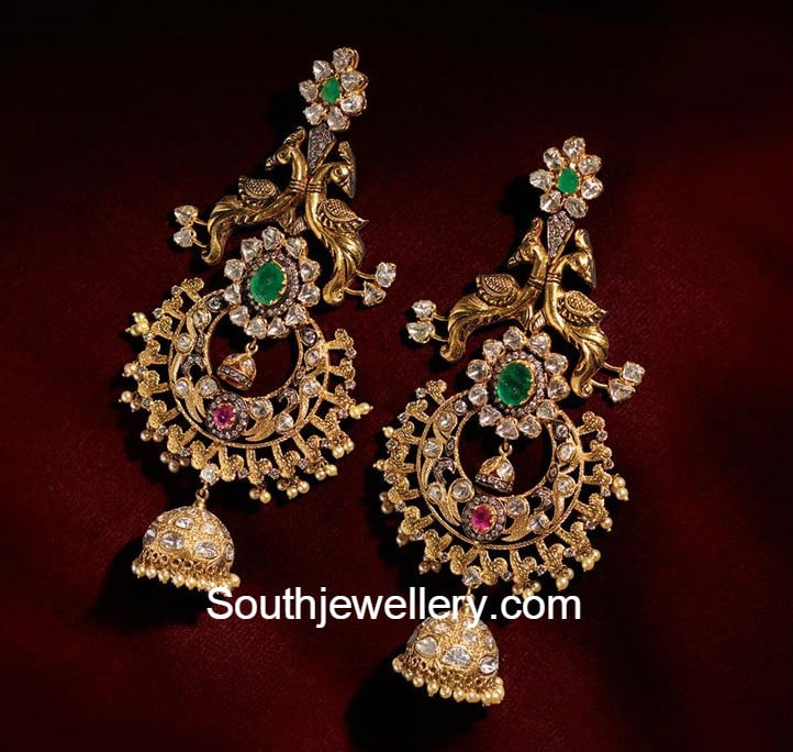 Buy 22k Gold Earrings Rajasthani , Handmade Yellow Gold Meena Earrings for  Women, Vintage Antique Design Indian Gold Earrings Jewelry Online in India  - Etsy