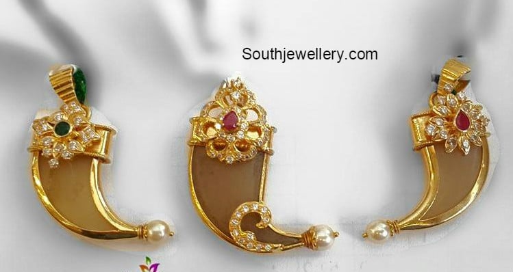 Mudra In Artificial Daul Lion Nail Artisanal Design Gold Plated Pendant -  Style A821, रत्न का लटकन - Soni Fashion, Rajkot | ID: 24683939373