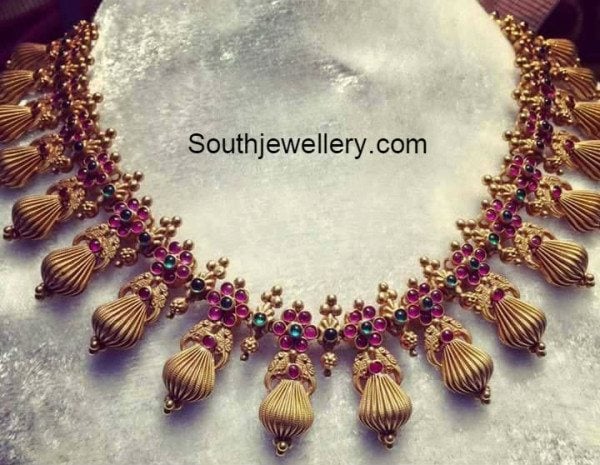 Antique Ruby Necklace - Indian Jewellery Designs