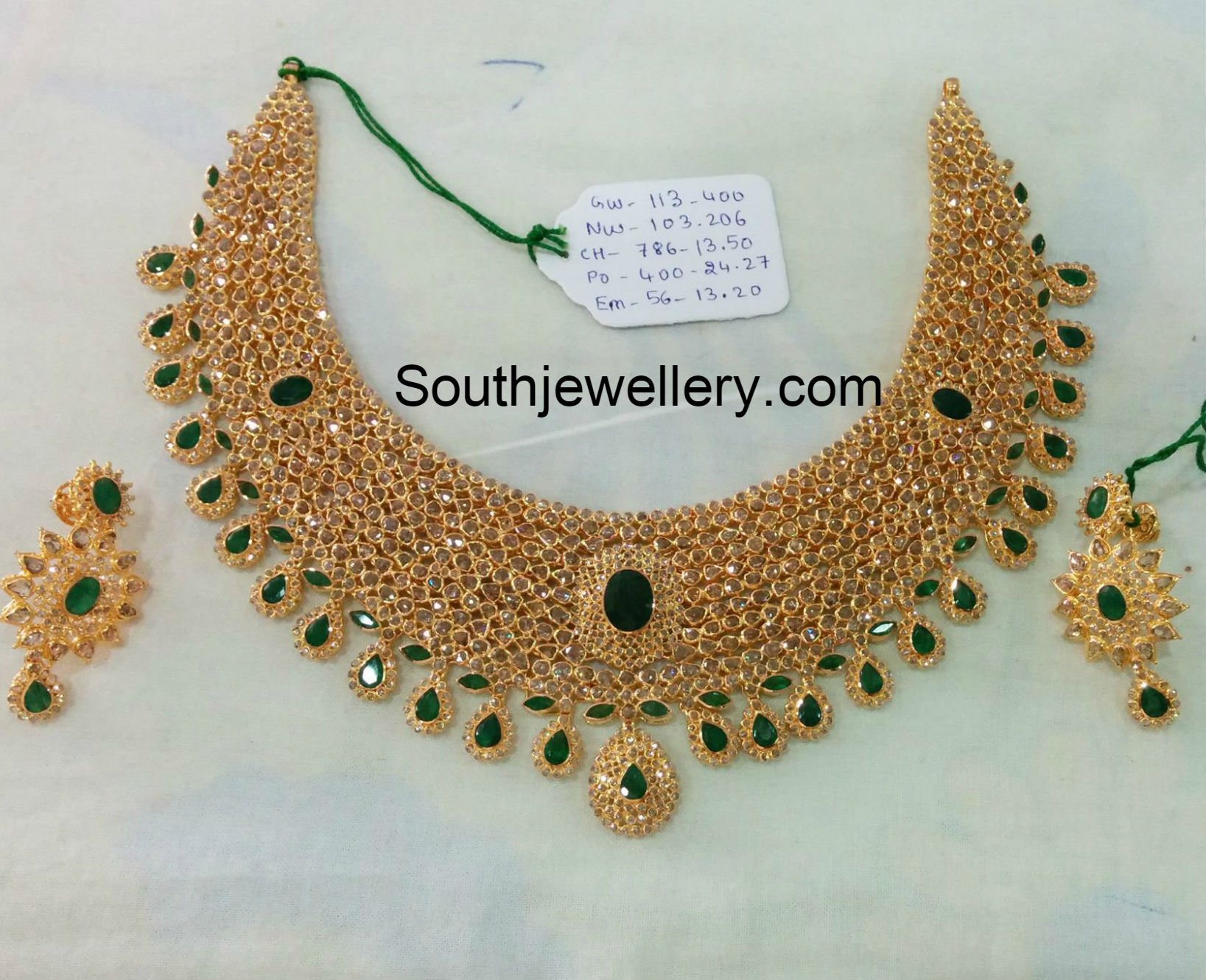 Uncut Diamonds Gold Finished Necklace Set By Asp Fashion Jewellery – 𝗔𝘀𝗽  𝗙𝗮𝘀𝗵𝗶𝗼𝗻 𝗝𝗲𝘄𝗲𝗹𝗹𝗲𝗿𝘆