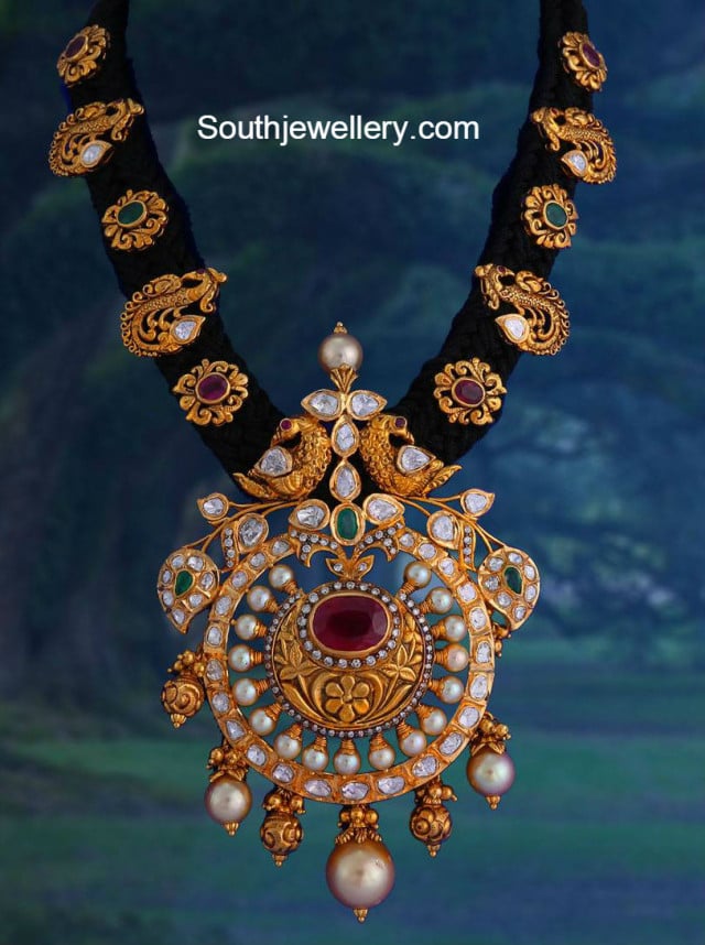 Antique Black Dori Necklace Indian Jewellery Designs