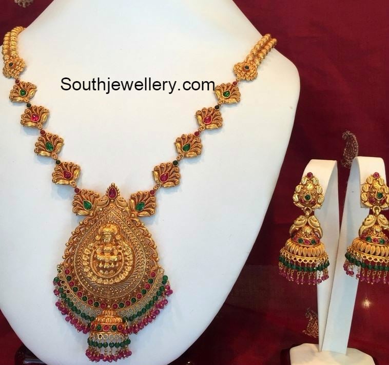 Necklace with deals jhumka