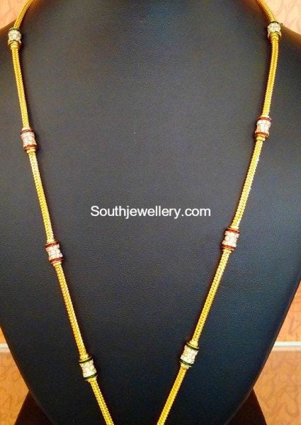 latest thaali chain models with mugappu