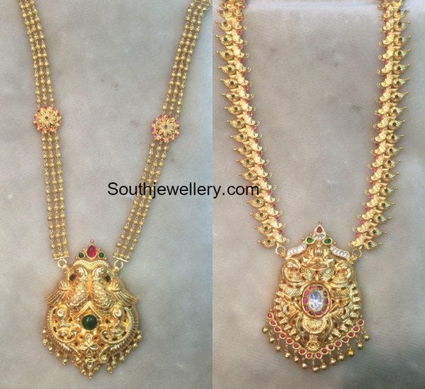 long gold haram designs in 40 grams