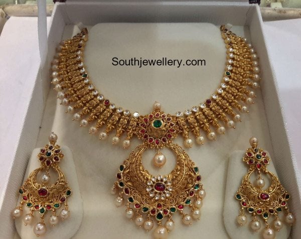 Antique Kundan Necklace Indian Jewellery Designs Antique Kundan Necklace Indian