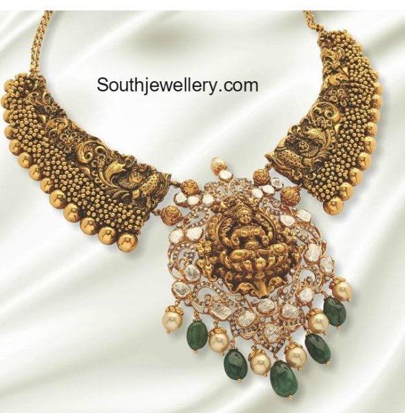 peacock_nakshi_antique_necklace