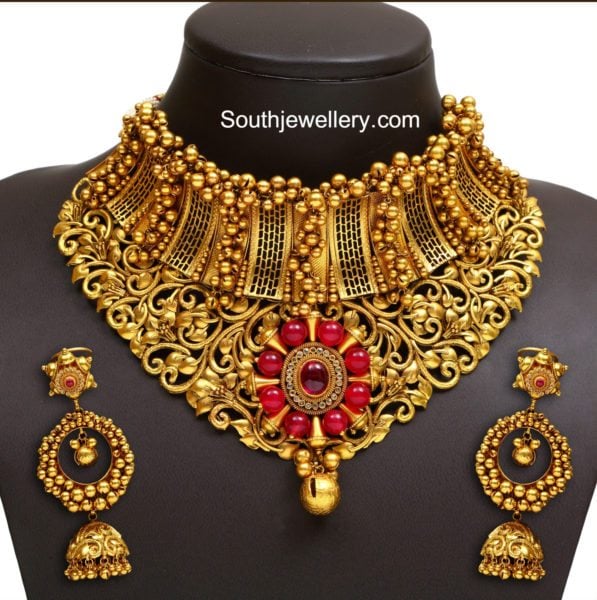 bridal_antique_gold_choker