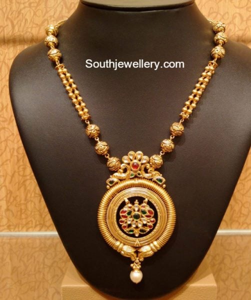 light_weight_simple_antique_gold_necklace