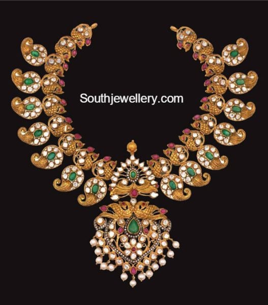 peacock_mango_flat_diamond_necklace