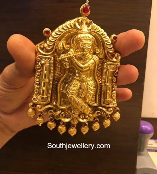 Lord Krishna Pendant Indian Jewellery Designs