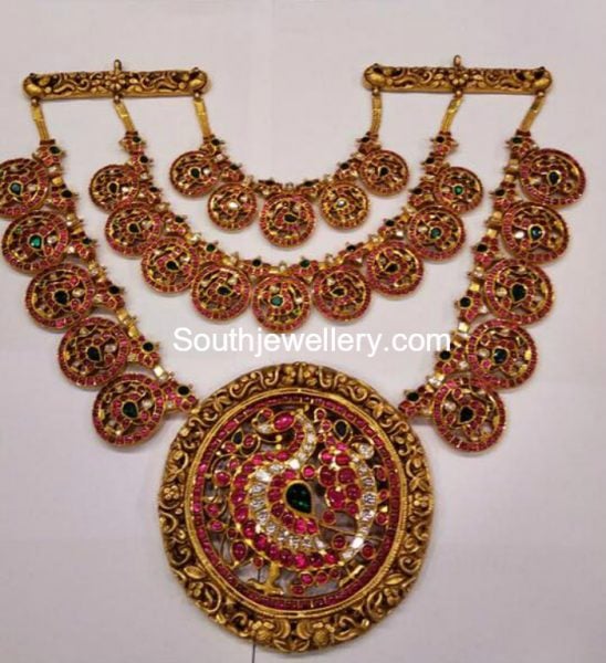 peacock-kundan-layered-haram