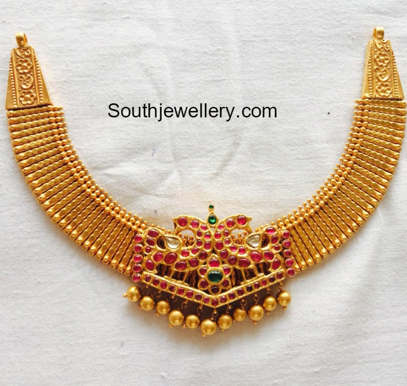 simple gold choker necklace designs