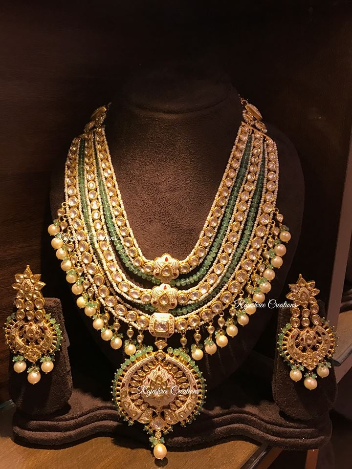 Bridal Polki Haram Jewellery Designs