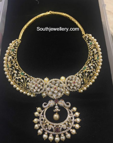 diamond-necklace-chandbali-pendant