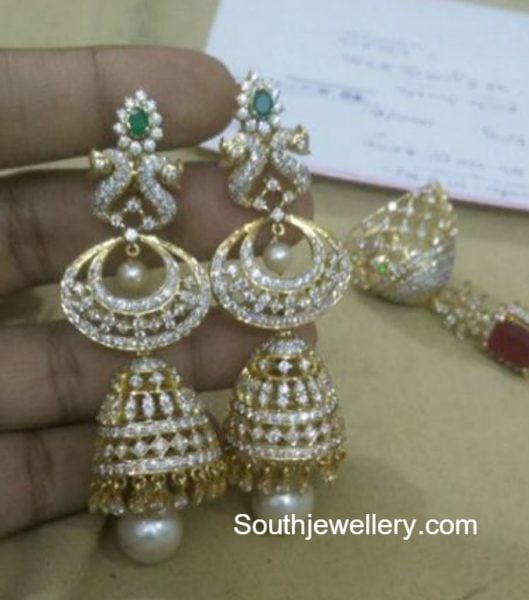 diamond=peacock-jhumkas