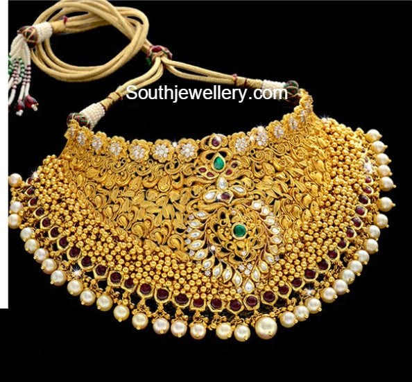 gold bridal choker