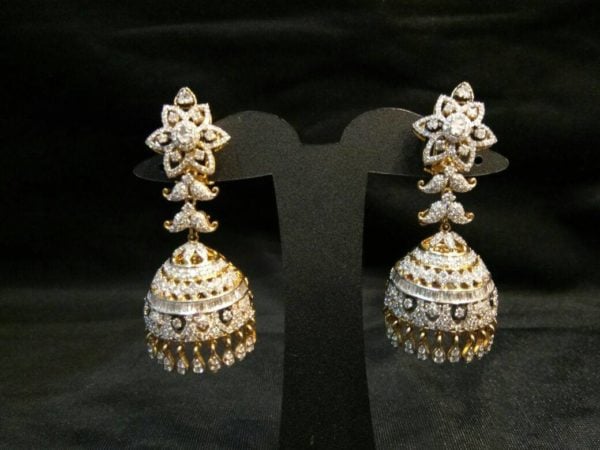 diamond jhumkis