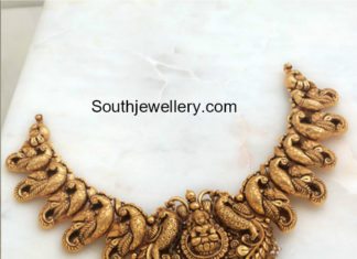 antique gold peacock necklace