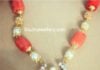 coral beads necklace