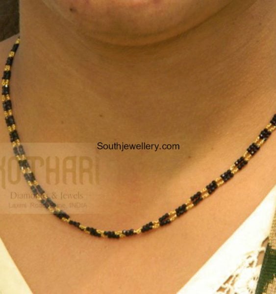 black beads mangalsutra chain