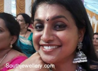 roja silver guttapusalu haram and jhumkis