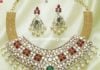 polki diamond necklace and earrings