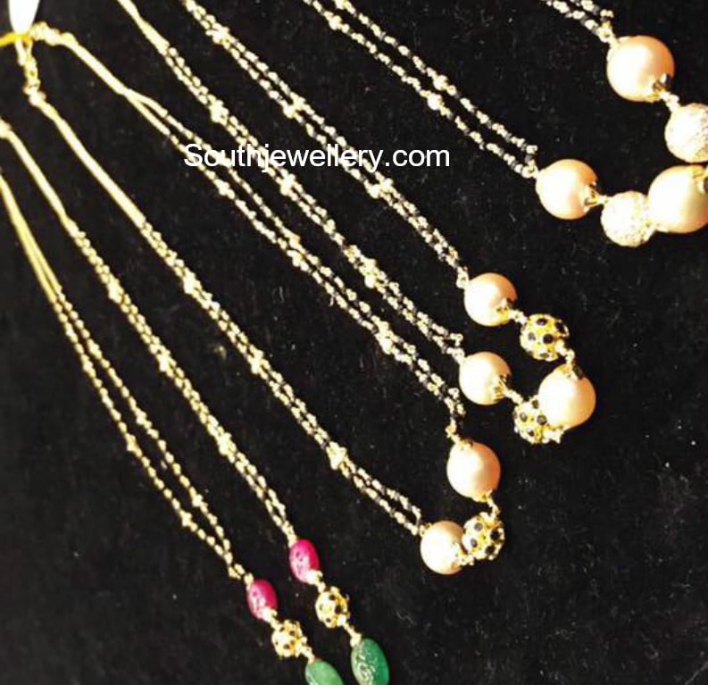 simple black beads chain designs