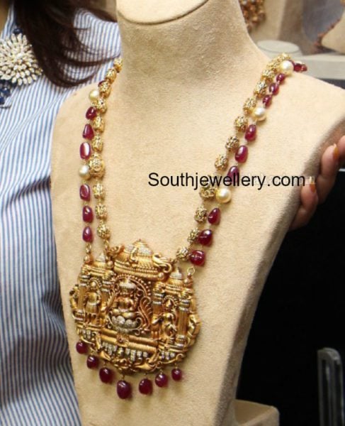 pearls and beads mala nakshi pendant