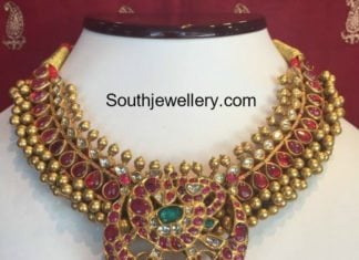 kundan tussi necklace